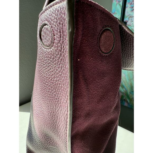Rebecca Minkoff Keith Satchel Purple Leather Suede Top Handle Great Color! EUC! - Picture 6 of 11